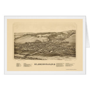 St. JohnsvilleのNYのパノラマ式の地図- 1890年