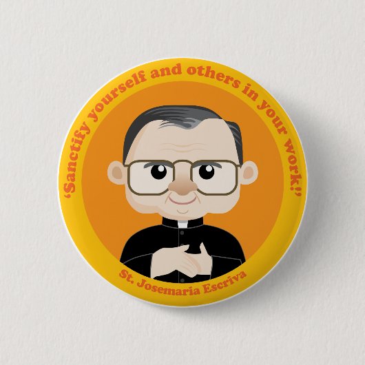 St. Josemaria Escriva 缶バッジ (正面)