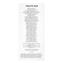 St. Joseph (詳細; DT 01) Lack Card with Litany ラックカード