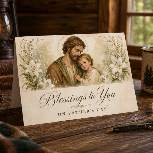 St. Joseph & Child Jesus Father’s Day Blessing カード