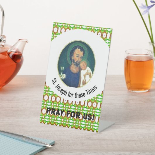 St Joseph for these Times 台座サイン (インサイチュ)