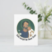 St. Joseph for these Times Flat Greeting Card ポストカード (スタンド正面)