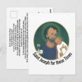 St. Joseph for these Times Flat Greeting Card ポストカード (正面/裏面)