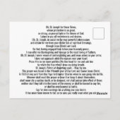 St. Joseph for these Times Flat Greeting Card ポストカード (裏面)