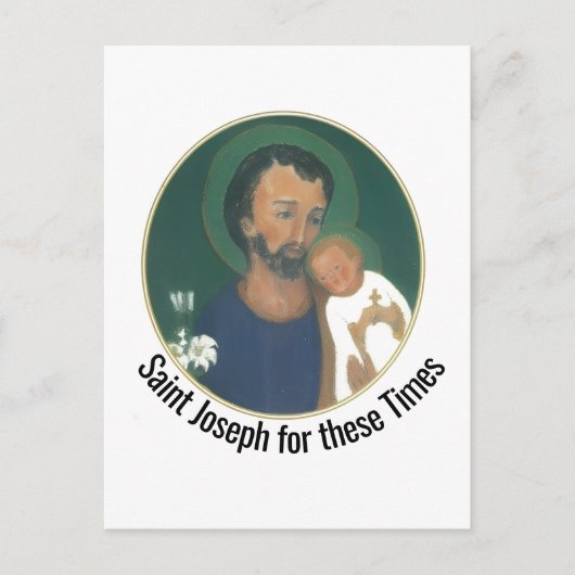 St. Joseph for these Times Flat Greeting Card ポストカード (正面)