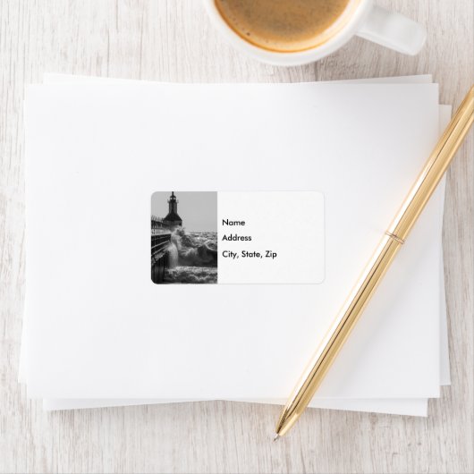 St Joseph Grayscaleでの激しい波 ラベル (インサイチュ)