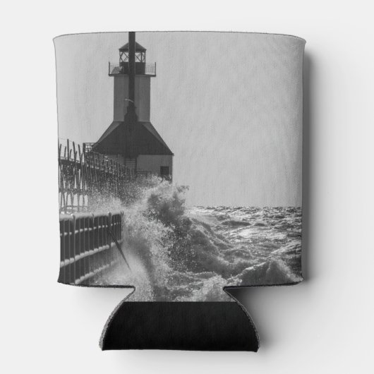 St Joseph Grayscaleでの激しい波 缶クーラー (裏面)