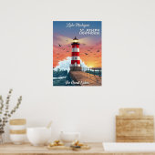 St. Joseph Lighthouse on Lake Michigan ポスター (キッチン)