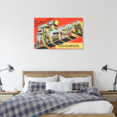 St. Joseph, Missouri – 大きな文字のシーン キャンバスプリント (インサイチュ (寝室))