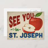 St. Joseph Missouri Apple – ヴィンテージ旅行 ポストカード (正面/裏面)