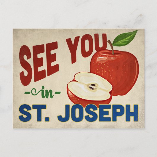 St. Joseph Missouri Apple – ヴィンテージ旅行 ポストカード (正面)