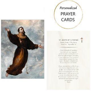 St. Joseph of Cupertino Catholic Prayer Card       プレイスカード