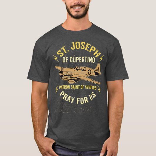 St Joseph of Cupertino Patron Saint of Pilots Tシャツ (正面)