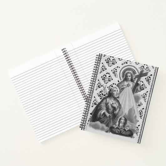 St. Joseph、Papal Symbols、およびSHJ (詳細、LT 02) ノートブック (内部)