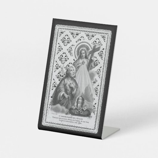 St. Joseph, Papal Symbols, and the SHJ (LT 02) 台座サイン (正面)