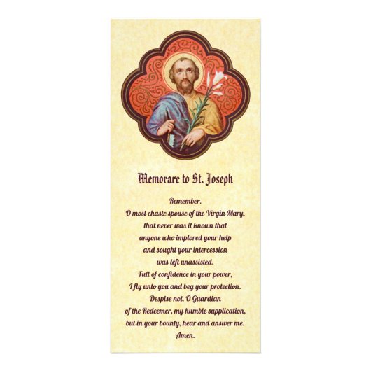 St. Joseph Rack Card with Memorare & Litany ラックカード (正面)