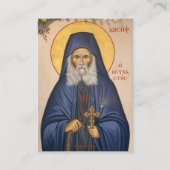 St. Joseph the Hesychast Orthodox Prayer Card      プレイスカード (正面)
