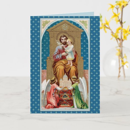 St. Joseph, Toddler CC, Angels with Vatican Model カード (黄色い花)