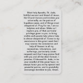 St. Jude祈りの言葉カード：ガビアフターアワー 名刺 (裏面)