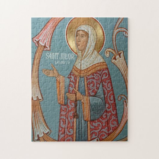 St. Juliana of Lazarevo Orthodox Christian Icon ジグソーパズル (縦)