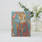 St. Juliana of Lazarevo Orthodox Christian Icon ポストカード (スタンド正面)