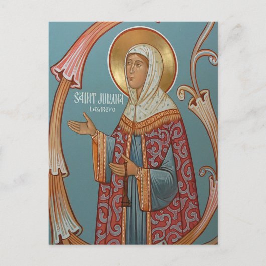 St. Juliana of Lazarevo Orthodox Christian Icon ポストカード (正面)