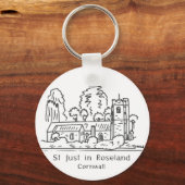 St Just in Roseland church keyring キーホルダー (正面)