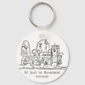St Just in Roseland church keyring キーホルダー (裏面)