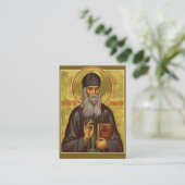 St. Justin Popovic Orthodox Christian Prayer Card プレイスカード (スタンド正面)