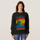 St Kitts Caribbean Retro Throwback Surf & Beach So スウェットシャツ (正面フル)