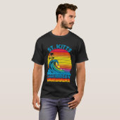 St Kitts Caribbean Retro Throwback Surf & Beach So Tシャツ (正面フル)