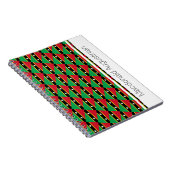 ST KITTS FLAGのカスタム名前の追加ノートブック仕訳帳 ノートブック (右側)
