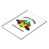 ST KITTS JAMAICAパーソナライズされた祈りの言葉・ジャーナル ノートブック (左側)