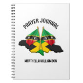 ST KITTS JAMAICAパーソナライズされた祈りの言葉・ジャーナル ノートブック (正面)