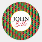 ST KITTS NEVIS神は世界を愛したヨハネ3:16 ラウンドシール (正面)