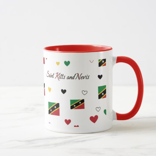St Kitts Roots Pattern Mug | Caribbean Flag マグカップ (右)