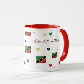 St Kitts Roots Pattern Mug | Caribbean Flag マグカップ (正面右)