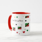 St Kitts Roots Pattern Mug | Caribbean Flag マグカップ (正面左)