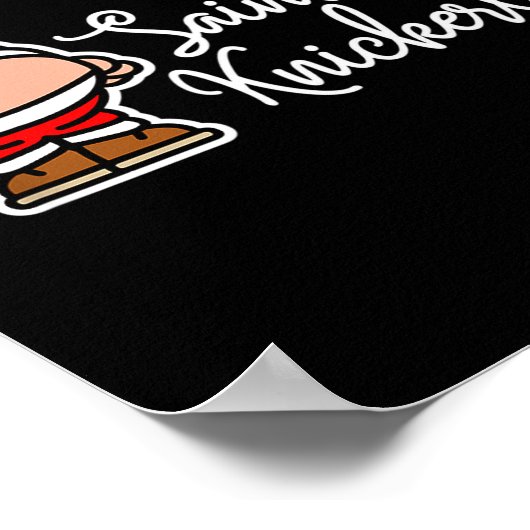 St. Knickerless Funny Mooning Santa Claus Christma ポスター (角)