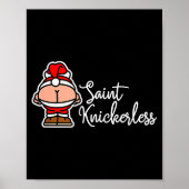 St. Knickerless Funny Mooning Santa Claus Christma ポスター (正面)