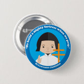 St. Lawrence Justinian 缶バッジ (正面&裏面)