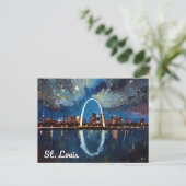 St Louis Gateway Arch City Art ポストカード (スタンド正面)