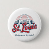 St. Louis Gateway Arch Pin – Personalized National 缶バッジ (正面)
