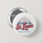 St. Louis Gateway Arch Pin – Personalized National 缶バッジ (正面&裏面)