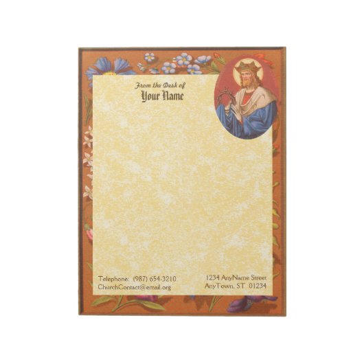 St. Louis IX the King (PM 05) 11"x8.5" ノートパッド (回転)