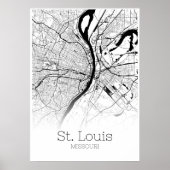 St. Louis Map - Missouri - City Map Poster ポスター (正面)