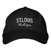 St. Louis Michigan Embroidered Baseball Hat 刺繍入りキャップ (正面)