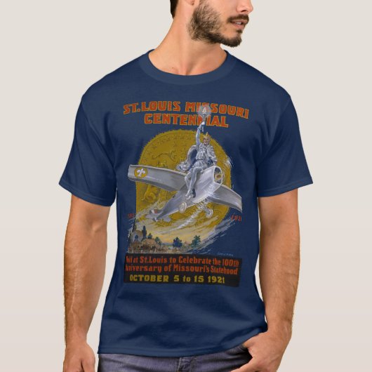 St. Louis Missouri Centennial 1921 Tシャツ (正面)