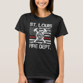 St Louis Missouri Fire Department Thin Red Line Fi Tシャツ (正面)