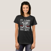 St Louis Missouri Fire Department Thin Red Line Fi Tシャツ (正面フル)